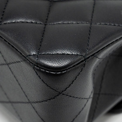 Chanel Medium Classic Double Flap Bag Lambskin Black  (Microchip)