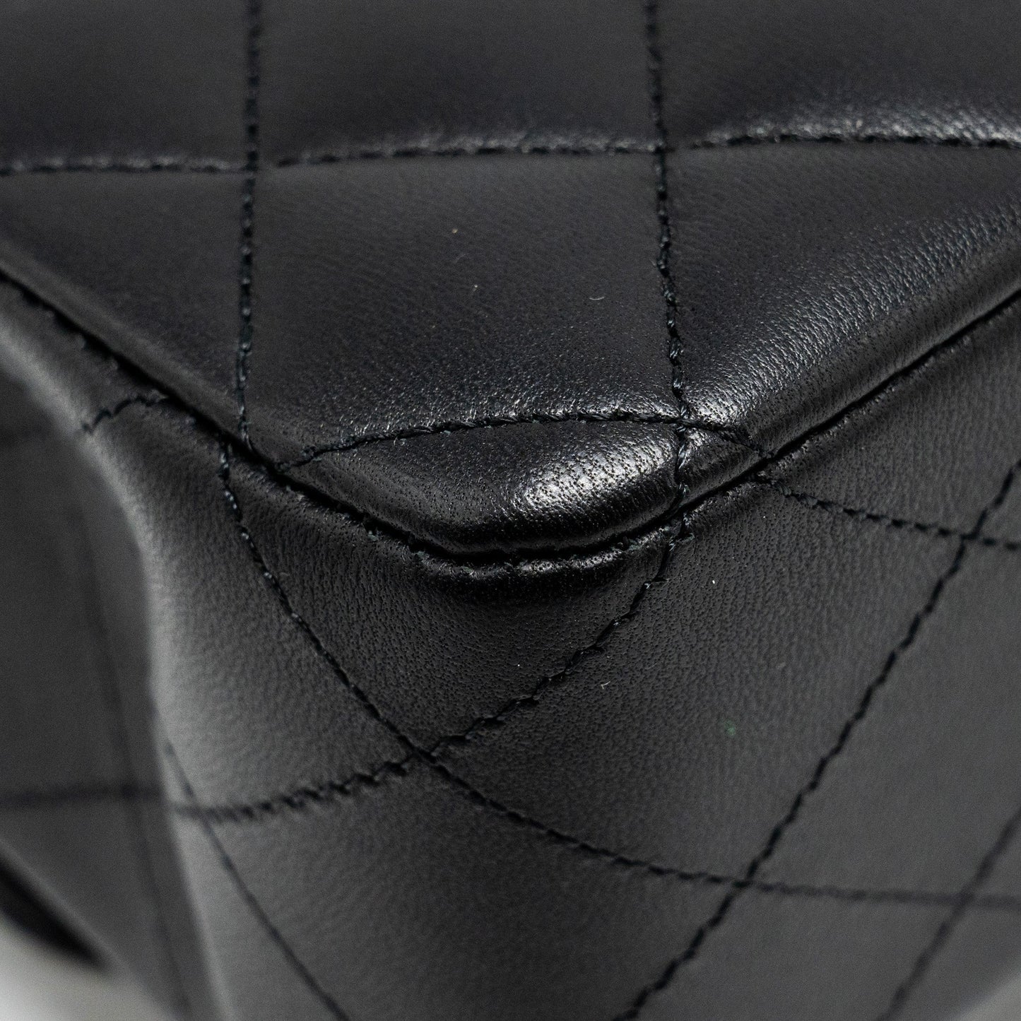 Chanel Medium Classic Double Flap Bag Lambskin Black  (Microchip)