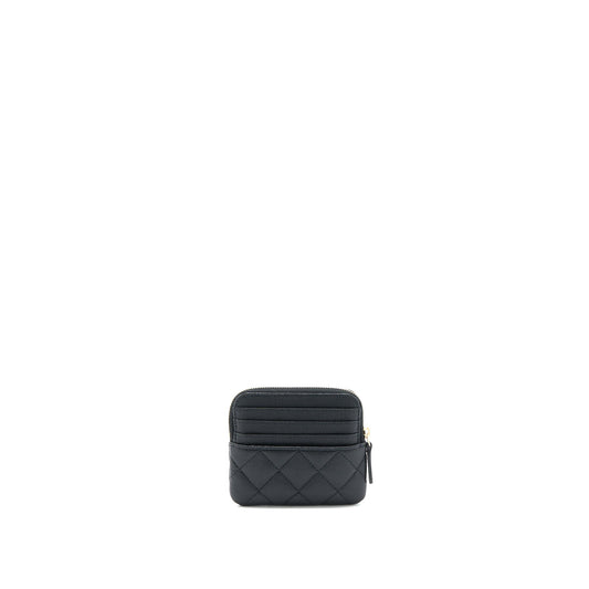 Chanel 23C Zipped Coin Purse Caviar Black L (Microchip)