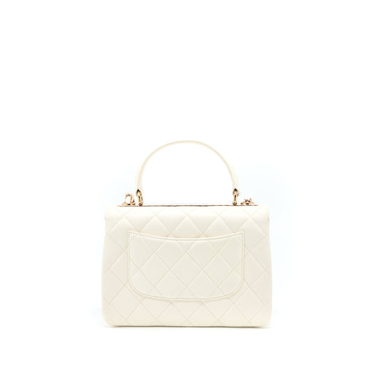 Chanel Small Trendy CC Lambskin White R (Microchip)