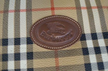 Burberry Travel Bag - Burberry Nova Check Leather Brown