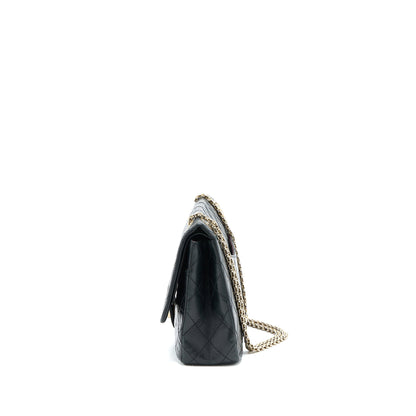 Chanel 2.55 227 Maxi Reissue Flap Bag Aged Calfskin Black L