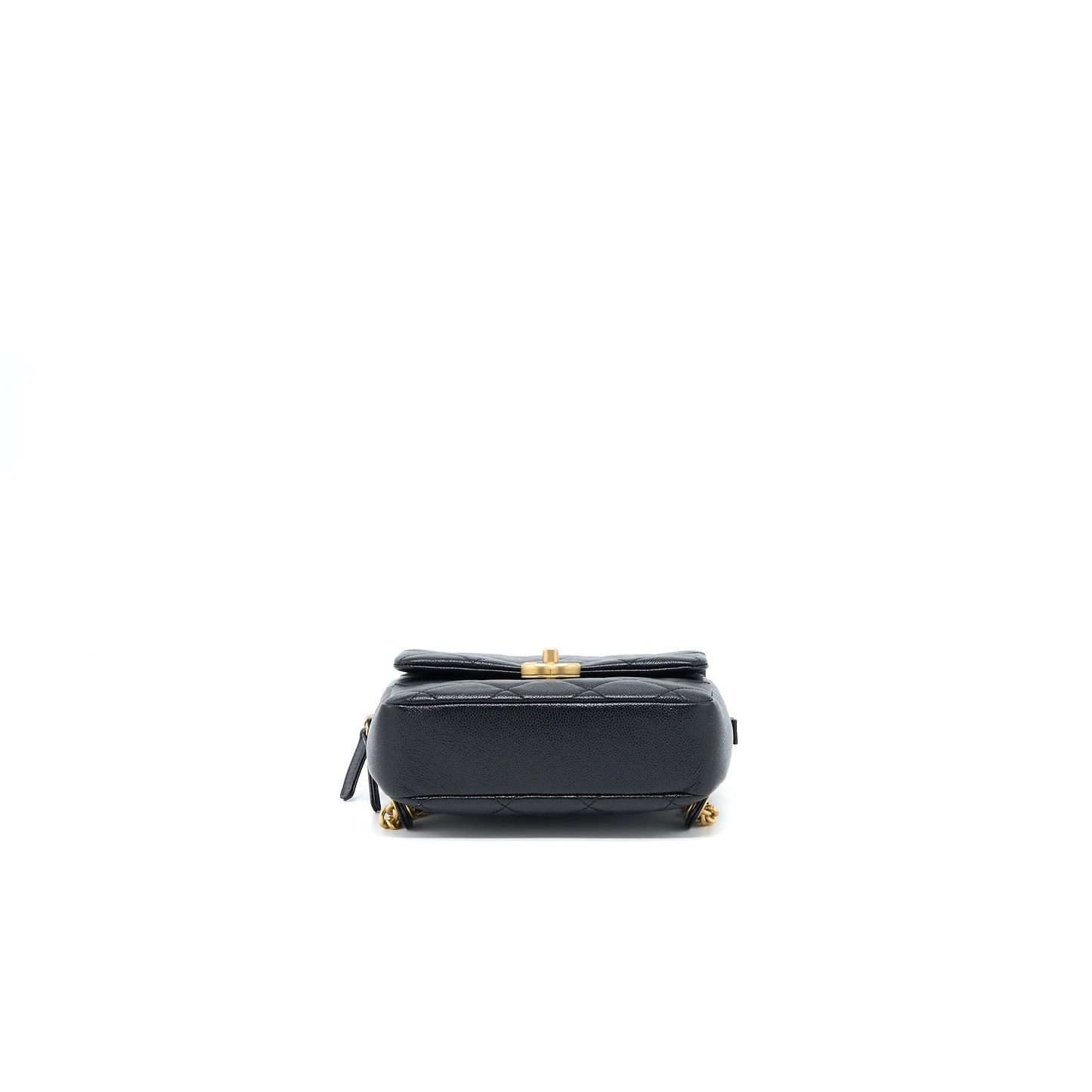 Chanel 22P Flap Backpack Caviar Black Brushed  (Microchip)