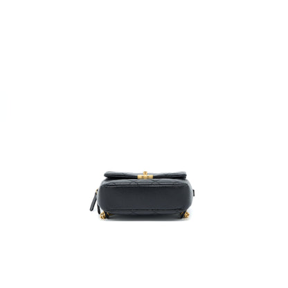 Chanel 22P Flap Backpack Caviar Black Brushed  (Microchip)