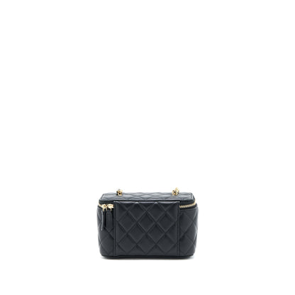 Chanel Pearl Crush Long Vanity Lambskin Black  (Microchip)