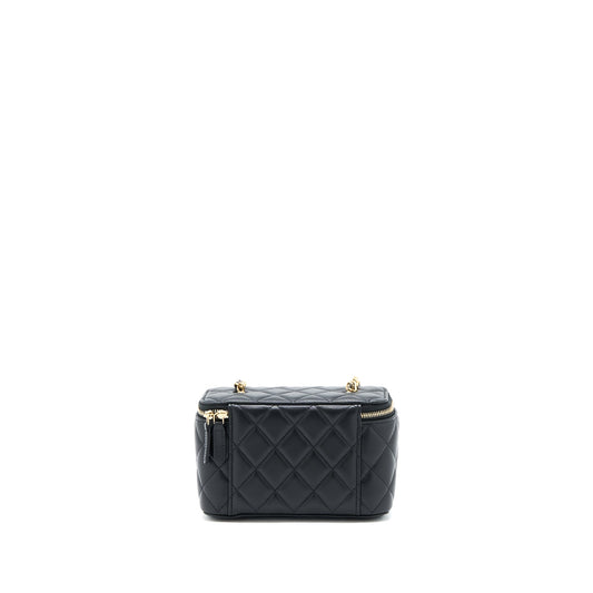 Chanel Pearl Crush Long Vanity Lambskin Black  (Microchip)
