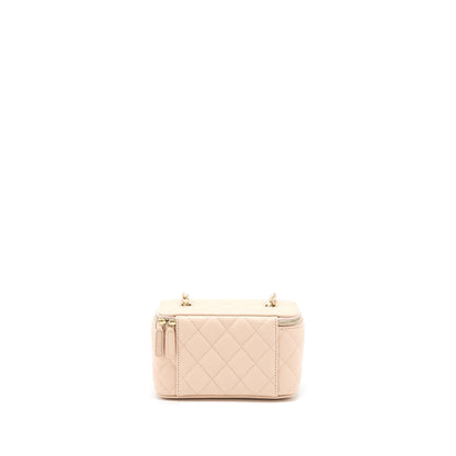 Chanel Long Vanity Case Caviar Light Pink L