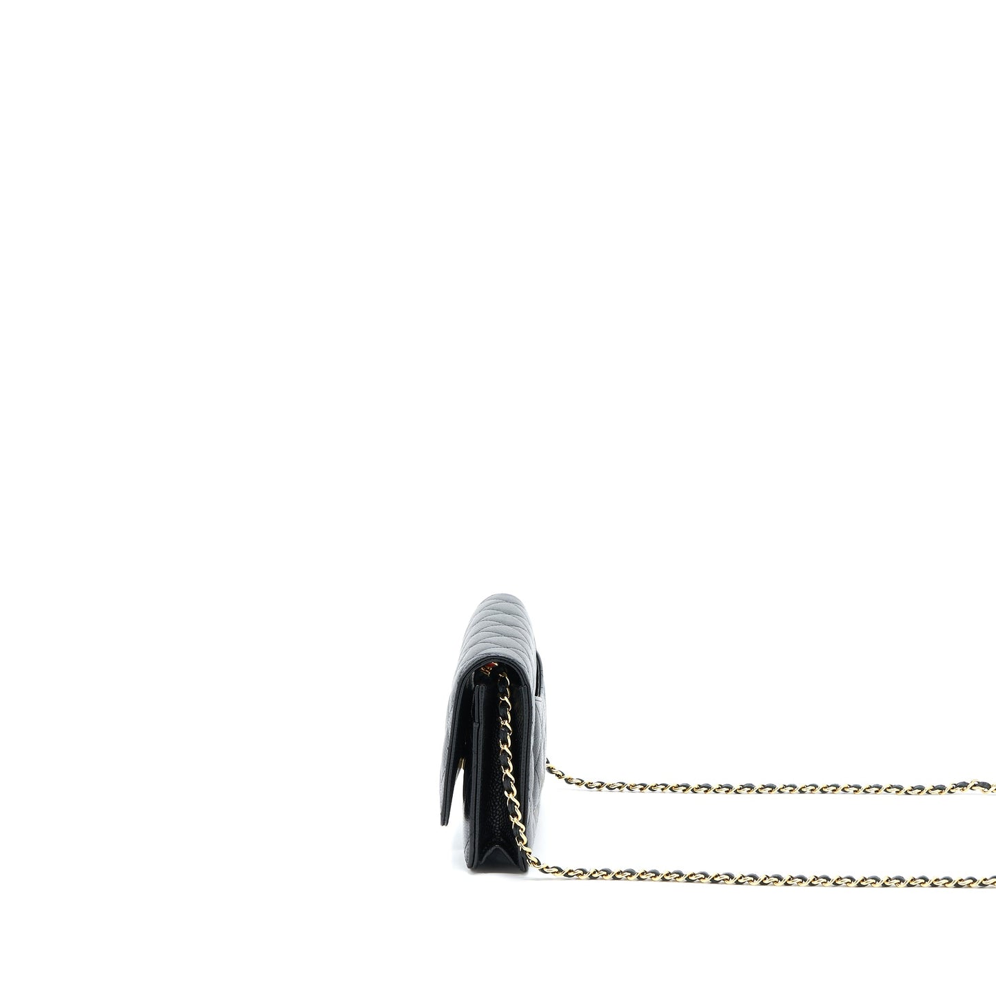 Chanel Classic Wallet on Chain Caviar Black  (Microchip)
