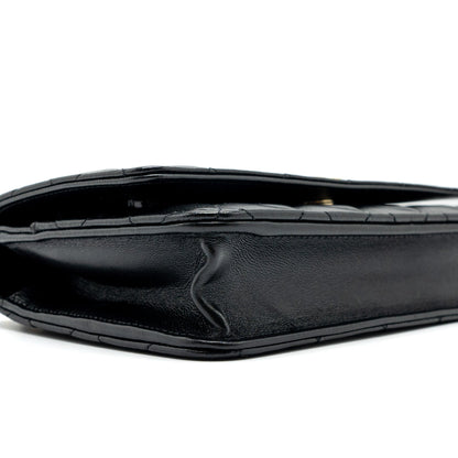 Chanel Detail Top Handle Wallet On Chain Lambskin Black Brushed  (Microchip)