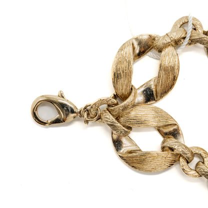 Chanel 20A multicolour wide bracelet light gold tone