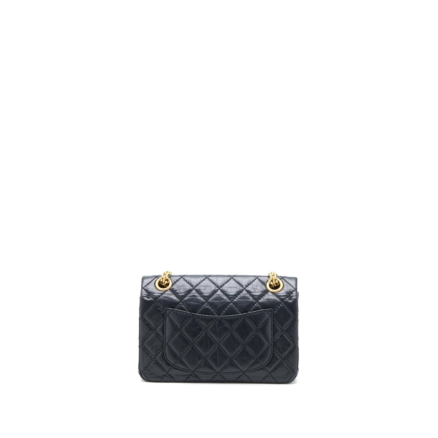 Chanel Mini 2.55 Reissue Flap Bag Aged Calfskin Black Brushed  (Microchip)