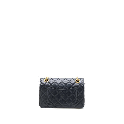 Chanel Mini 2.55 Reissue Flap Bag Aged Calfskin Black Brushed  (Microchip)