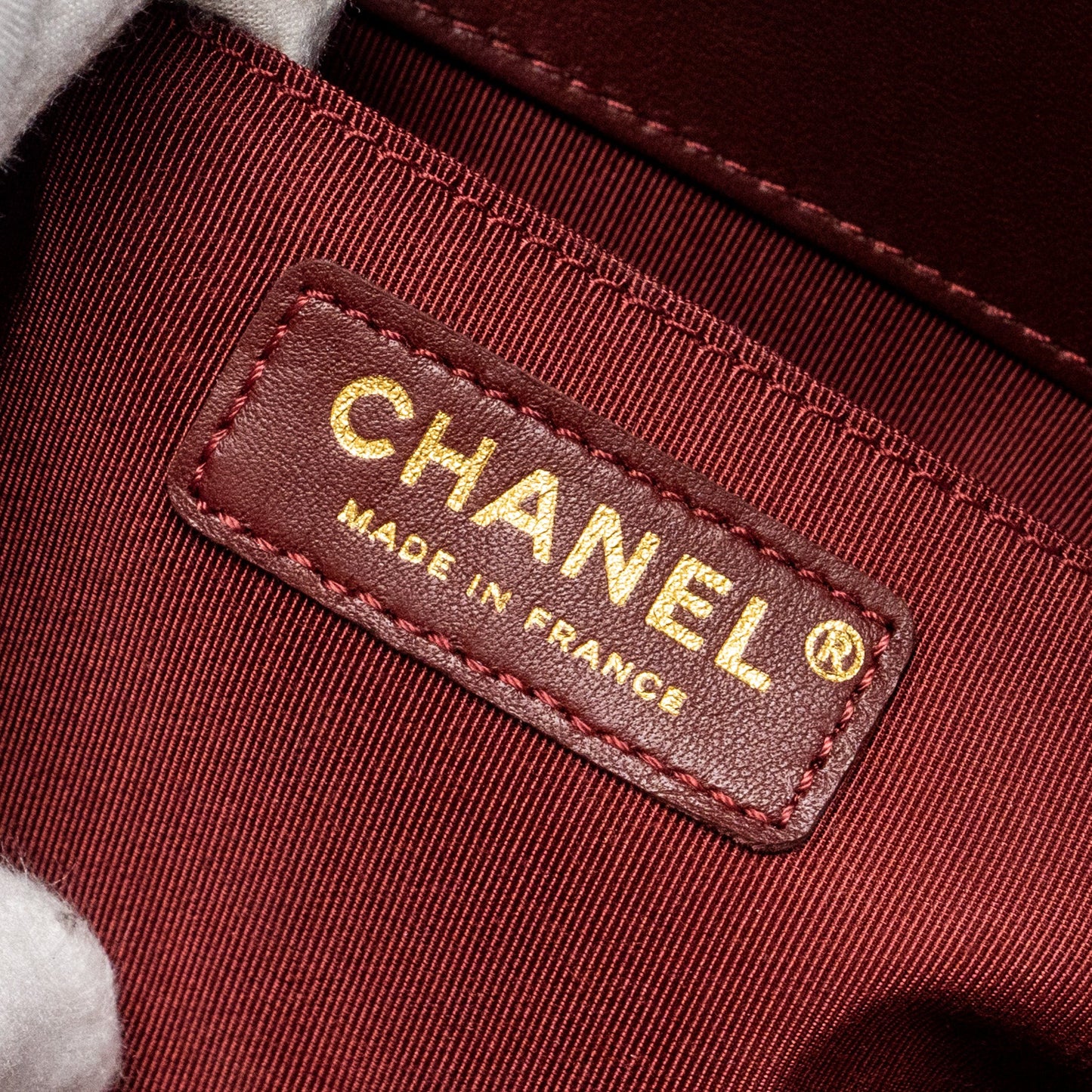 Chanel Medium Boy Bag Lambskin Dark Red L