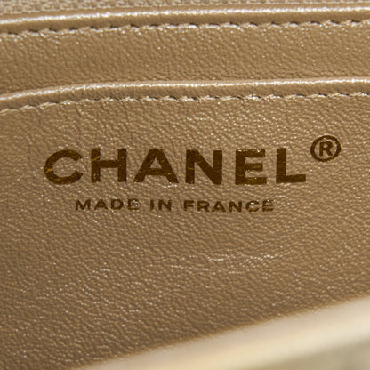 Chanel 22C Mini Rectangular Flap Bag Goatskin Ombre Beige Brushed