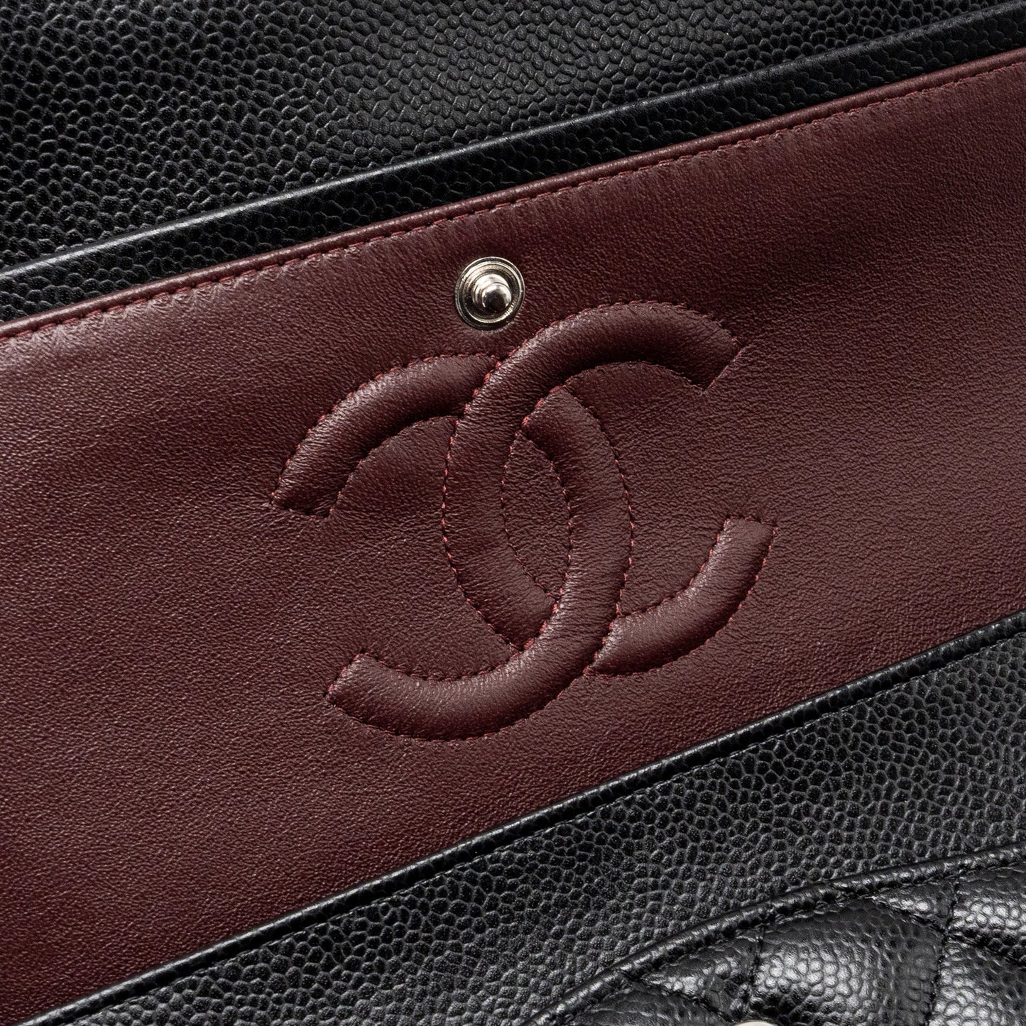 Chanel medium classic double flap bag Caviar Black