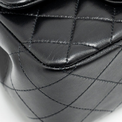 Chanel mini square flap Bag lambskin Black L (Microchip)