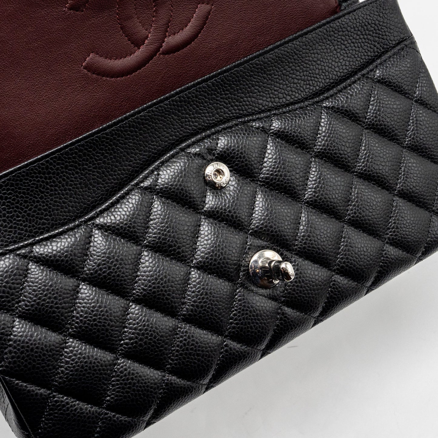 Chanel medium classic double flap bag Caviar Black