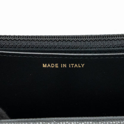 Chanel Detailed Logo Wallet On Chain Caviar Black L (microchip)