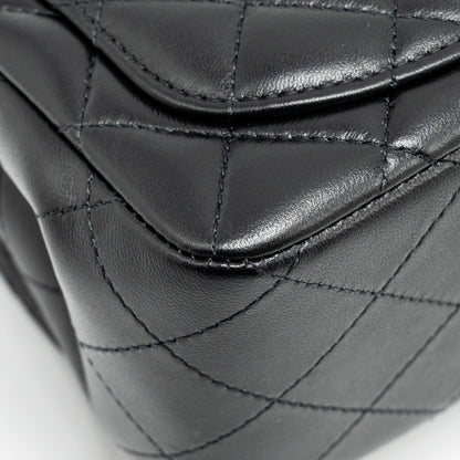 Chanel mini square flap Bag lambskin Black L (Microchip)