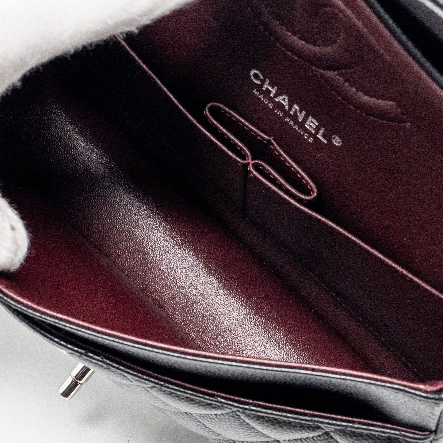 Chanel medium classic double flap bag Caviar Black