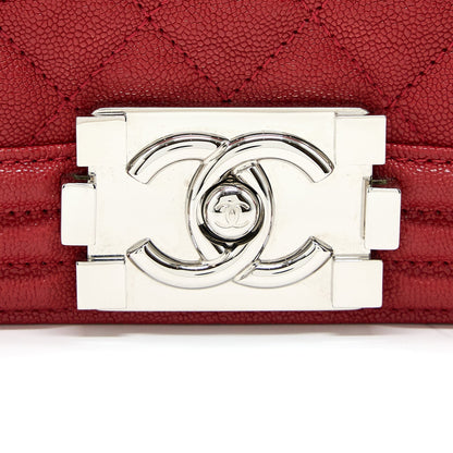Chanel Medium Boy Bag Caviar Red