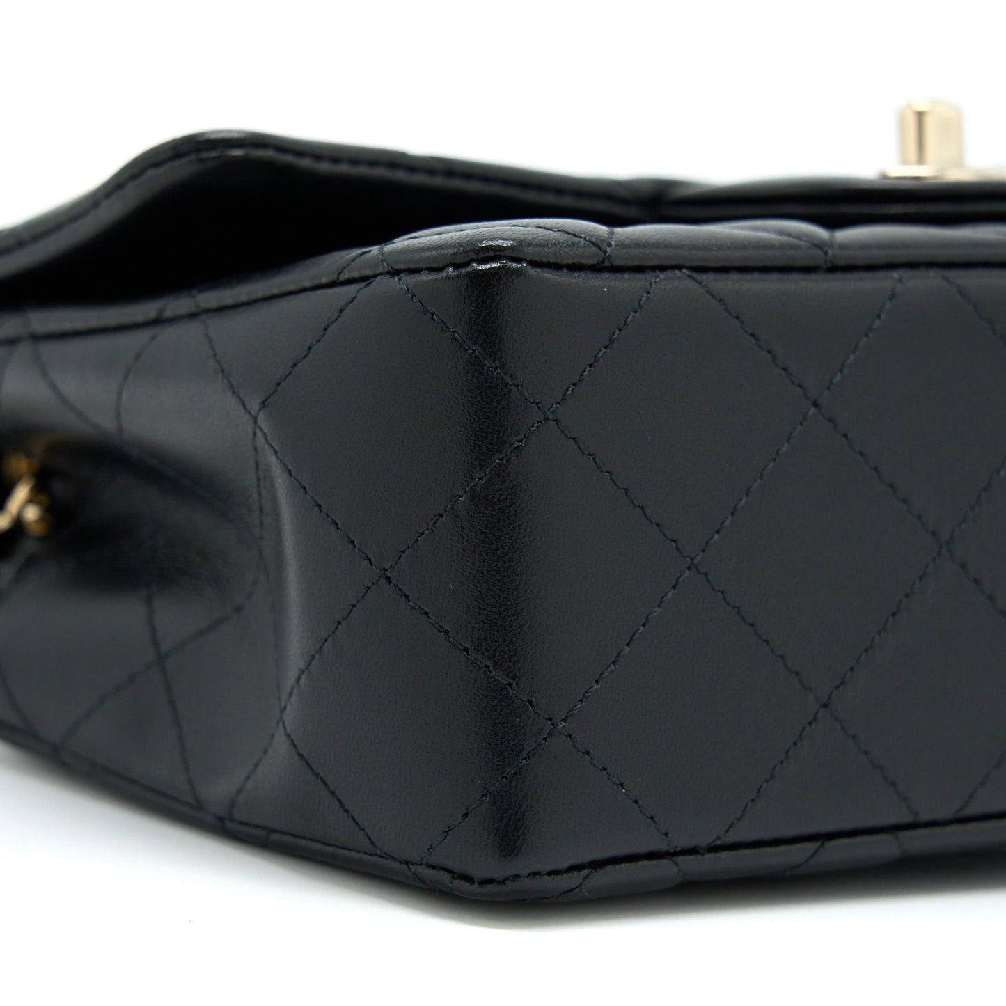 Chanel Mini Rectangular Flap Bag Lambskin Black L