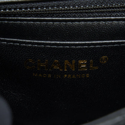 Chanel Mini Rectangular Flap Bag Lambskin Black L