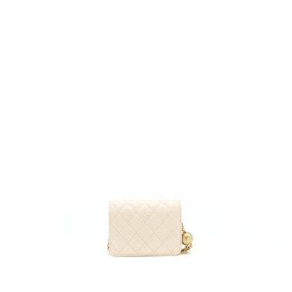 Chanel Pearl Crush Mini Flap Belt Bag Lambskin Light Pink