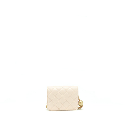 Chanel Pearl Crush Mini Flap Belt Bag Lambskin Light Pink