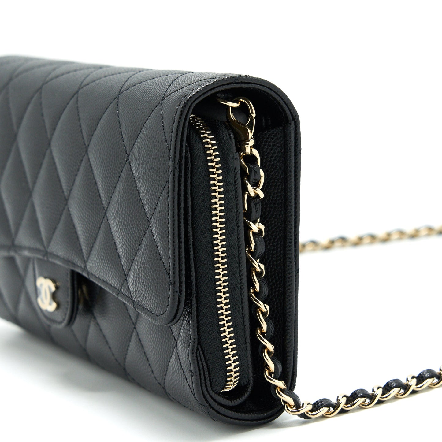 Chanel 22C 3 in 1 Wallet on Chain Caviar Black L