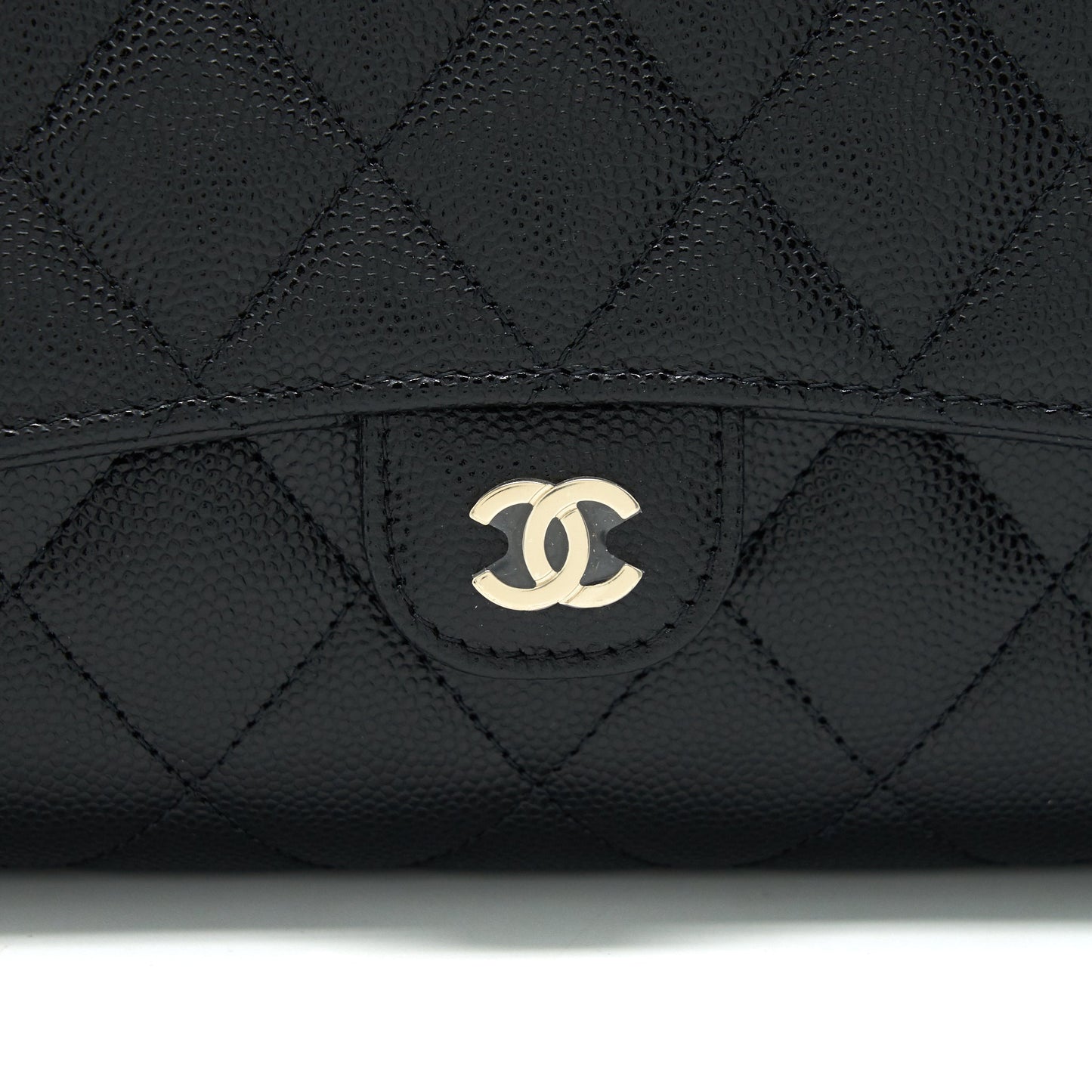 Chanel 3 In 1 Wallet On Chain Black Caviar L