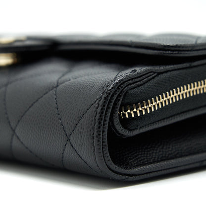 Chanel 22C 3 in 1 Wallet on Chain Caviar Black L