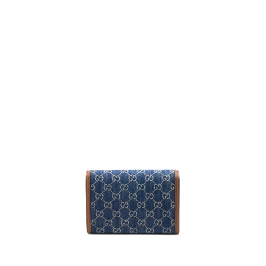 Gucci Dionysus Wallet on Chain GG Supreme Denim/Leather Multicoloured Hardware