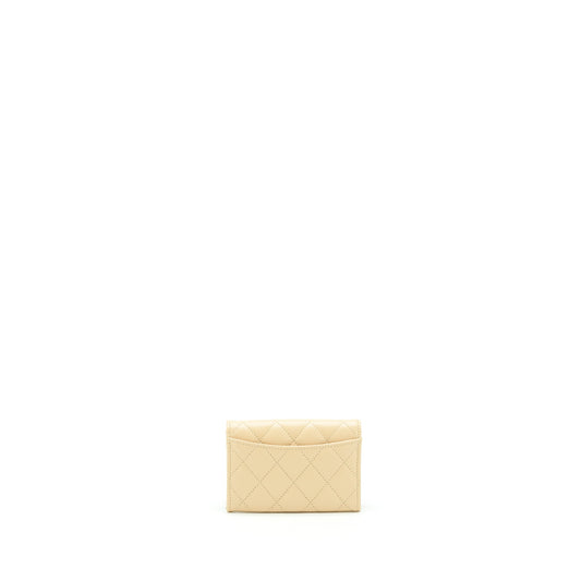 Chanel Classic Flap Card Holder Caviar Beige