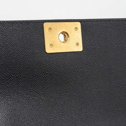 Chanel Medium Boy Bag Limited Edition Caviar Black  (microchip)