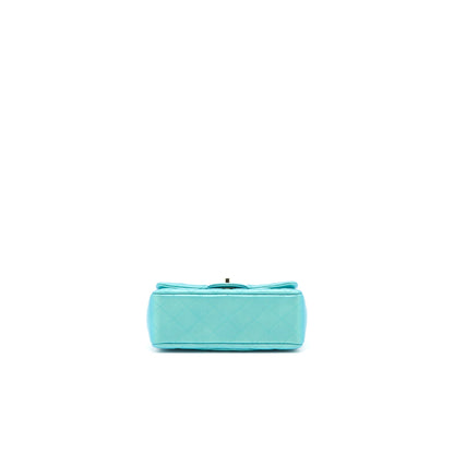 Chanel 21S Mini Rectangular Flap Bag Calfskin Iridescent Green L