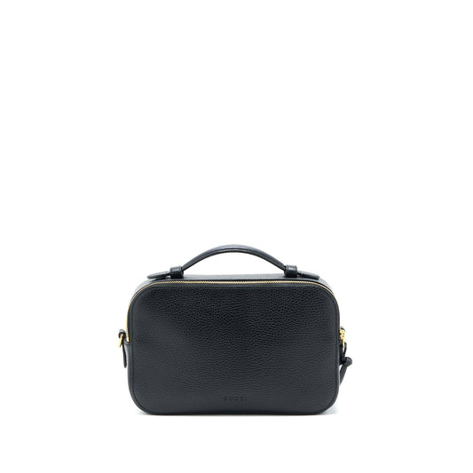 Gucci Snake Printed Camera Bag Calfskin Black