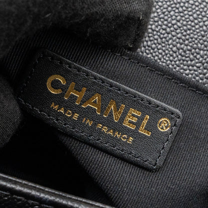 Chanel Medium Boy Bag Limited Edition Caviar Black  (microchip)