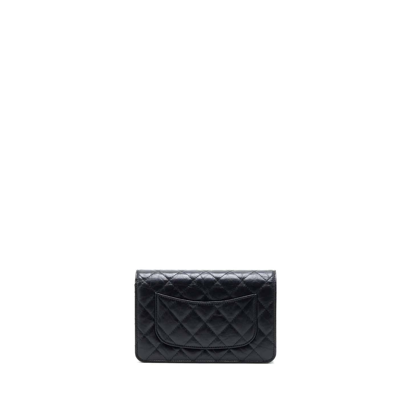 Chanel 2.55 Reissue Wallet on Chain Aged Calfskin Black Brushed  (Microchip)