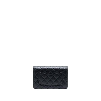 Chanel 2.55 Reissue Wallet on Chain Aged Calfskin Black Brushed  (Microchip)