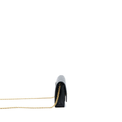 Chanel 2.55 Reissue Wallet on Chain Aged Calfskin Black Brushed  (Microchip)