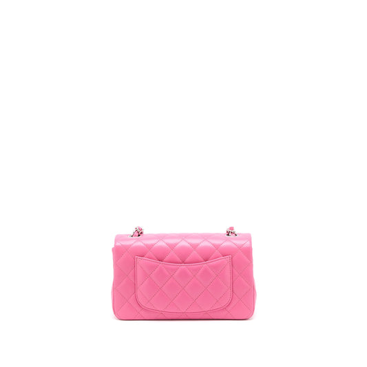 Chanel Classic Mini Rectangular Flap Bag Lambskin Pink