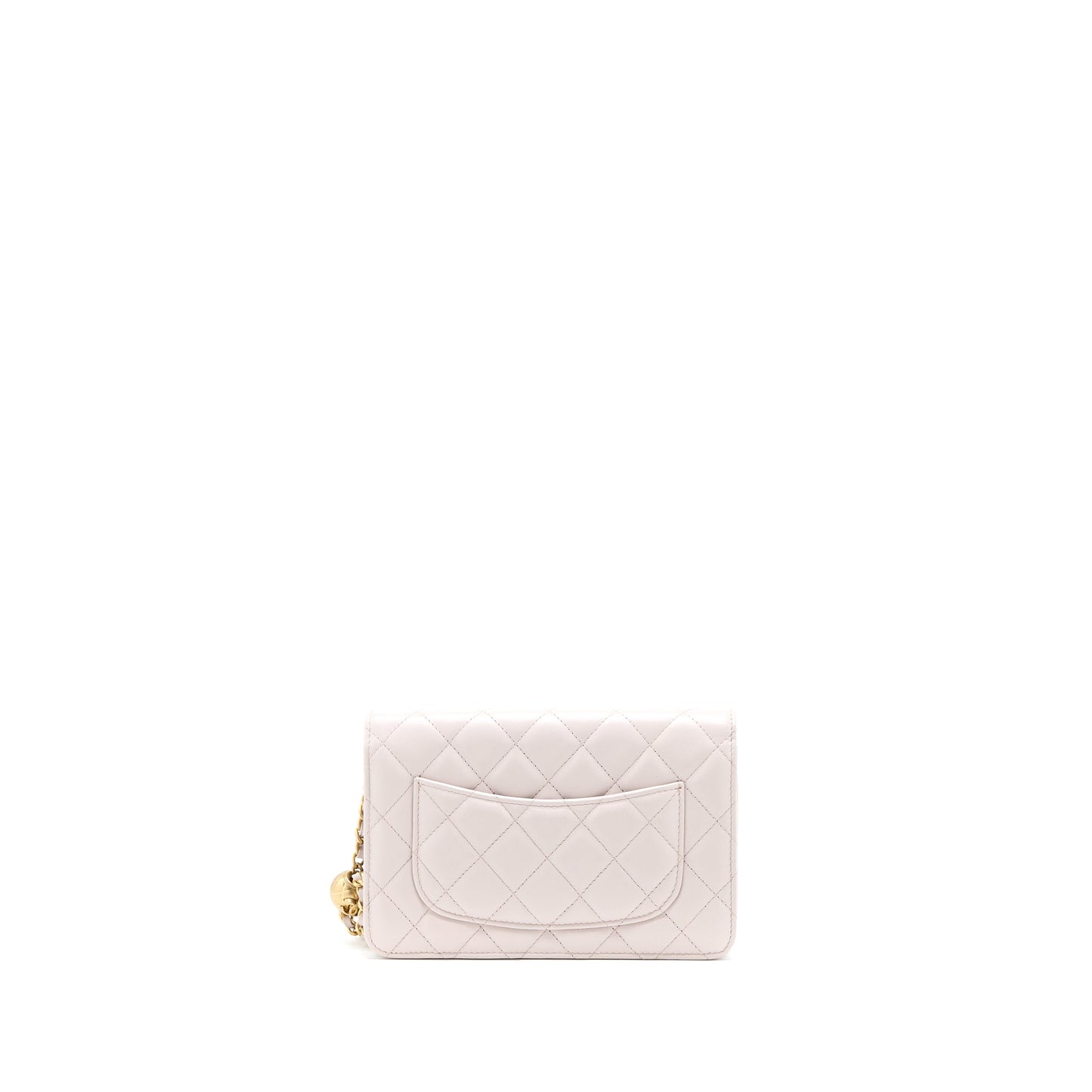 Chanel Pearl Crush Wallet on Chain Lambskin Lialic/Light Purple Brushed  (Microchip)