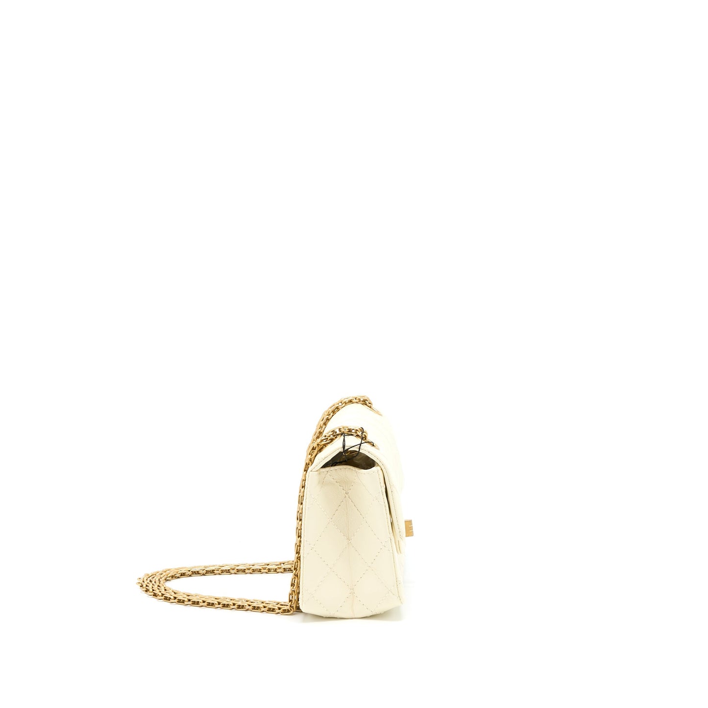 Chanel 20A Mini 2.55 Reissue Flap Bag Aged Calfskin Creamy White Brushed