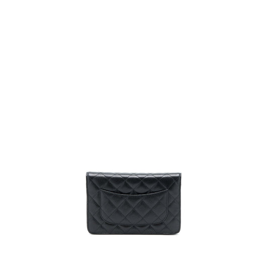 Chanel Classic Wallet on Chain Caviar Black  (Microchip)