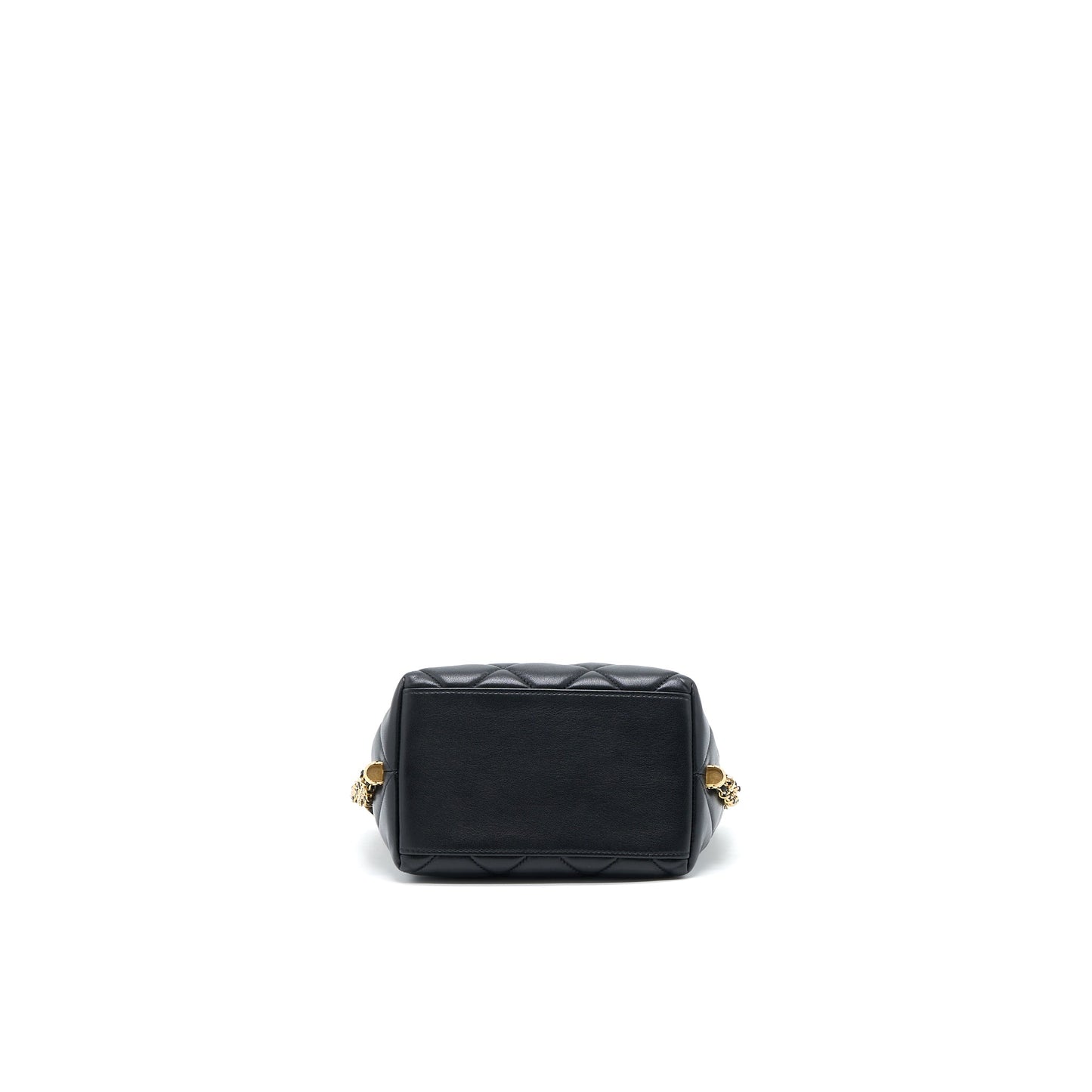 Chanel Drawstring Bucket Bag Lambskin Black  (Microchip)