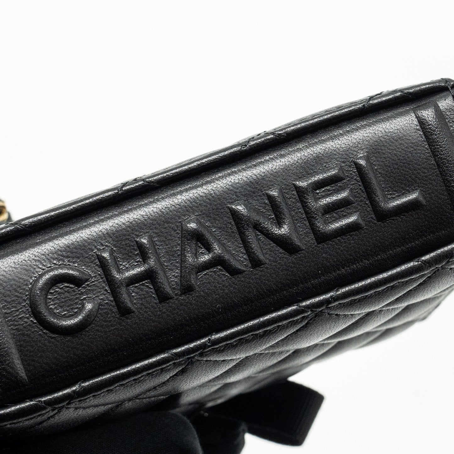 Chanel mini Book Card Holder with Chain Lambskin Black L (microchip)