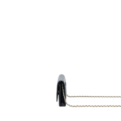 Chanel 23C Giant CC Logo Wallet on Chain Caviar Black L (Microchip)