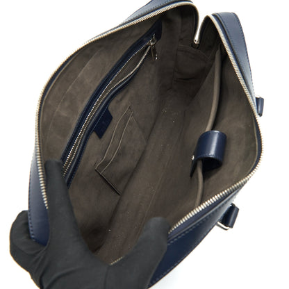 GUCCI Men's Leather Briefcase Navy