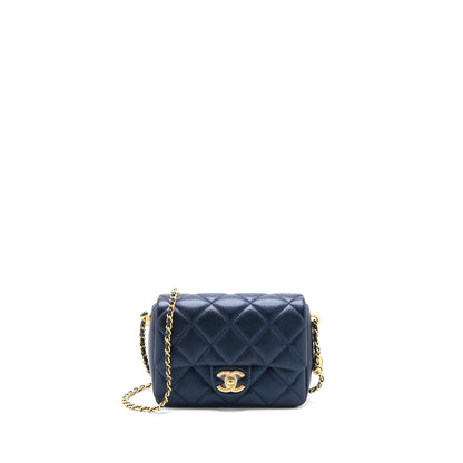 Chanel 21K My Perfect Mini Flap Bag Caviar Black Brushed  (Microchip)